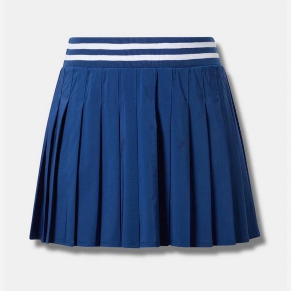 Torrid Blue Pleated A-Line Skirt